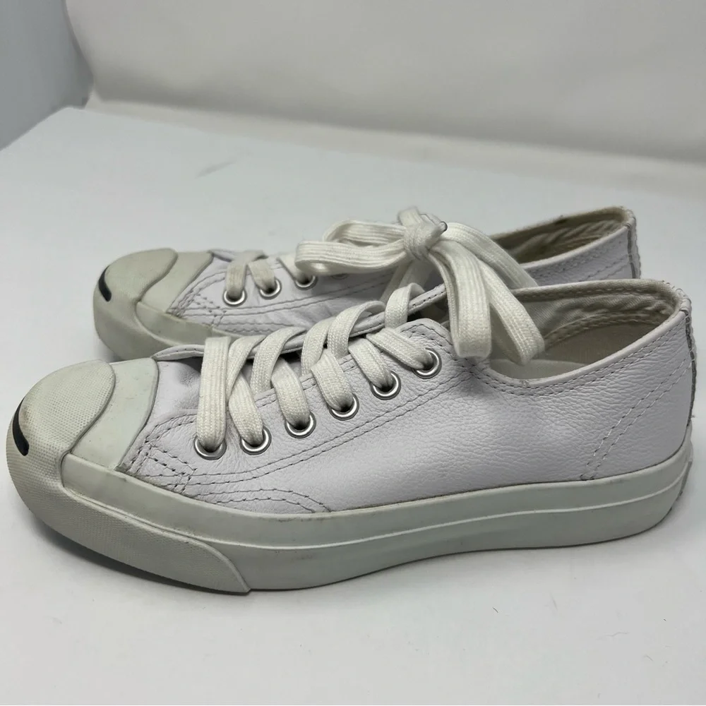 White Converse shoes size 3 men's 4.5 women's , Jack Purcell converse